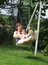 Nan  Betti and Sara having fun on the swing! September 07\'