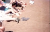 Betti  and her son, Brian, in the sand in PEI. 1989.